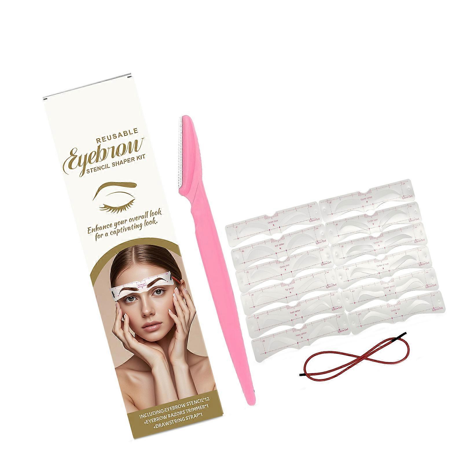 Precisions Eyebrow Makeup Tool Kit Creates Flawlessly Symmetrys Waterproof Stencils For Daily Use And Special Occasions Multicolor