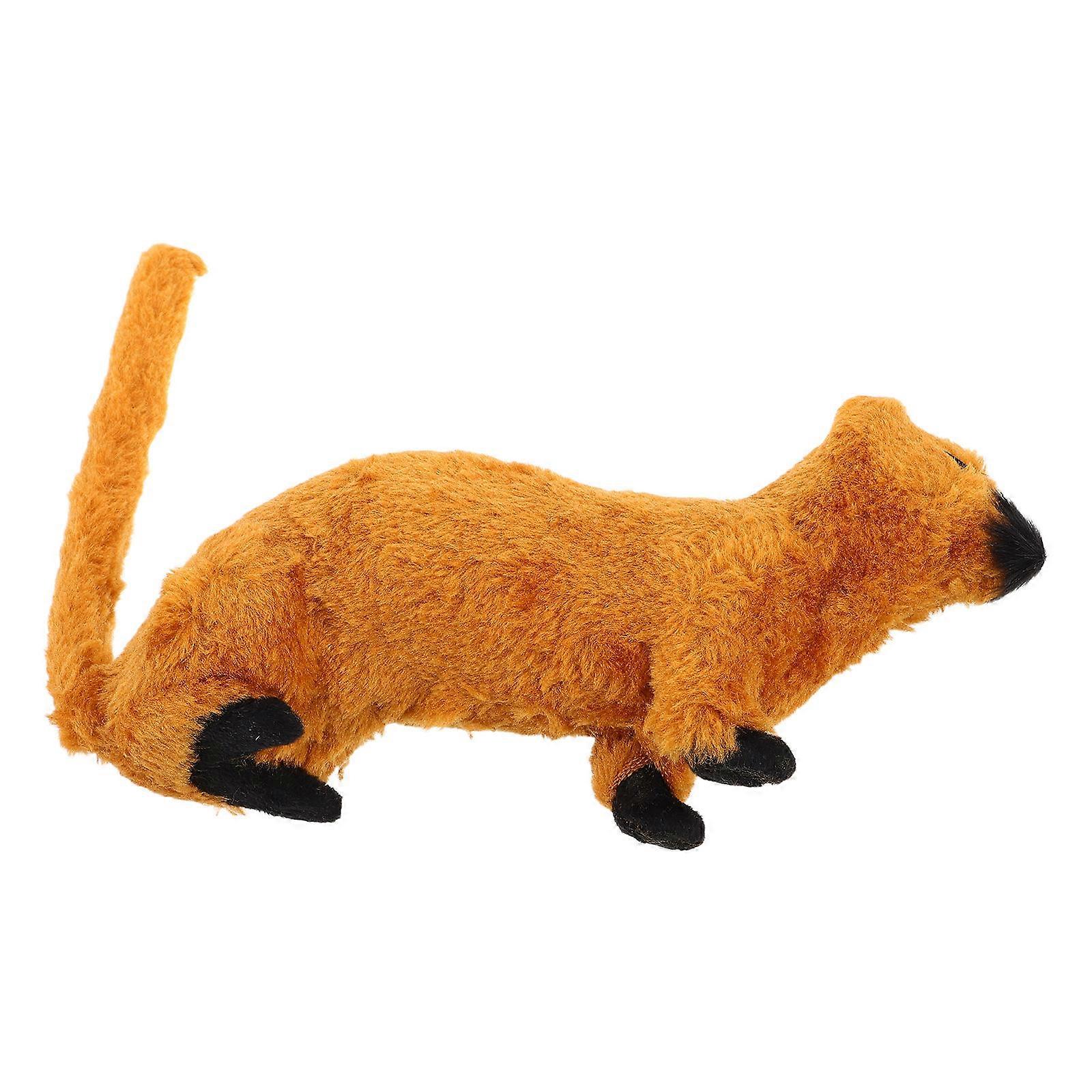 Simulated Weasel Figurine for Photography with Realistic Plastic Model