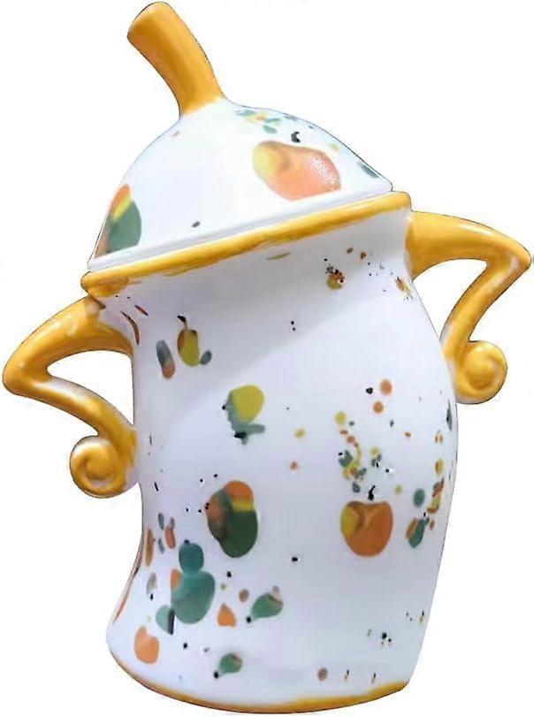 Canister With Attitude Plastic Jar With Lid Yellow Teapot Style Storage Jar Cute Sassy Tea Pot