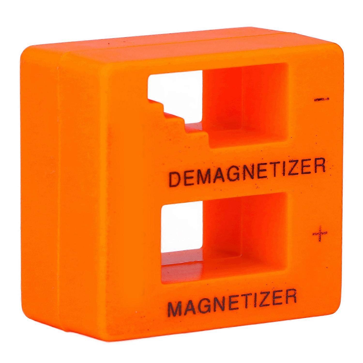 Magnetizer Demagnetizer ABS Portable Tool for Screwdriver Bit Screw Nut Tweezers Orange