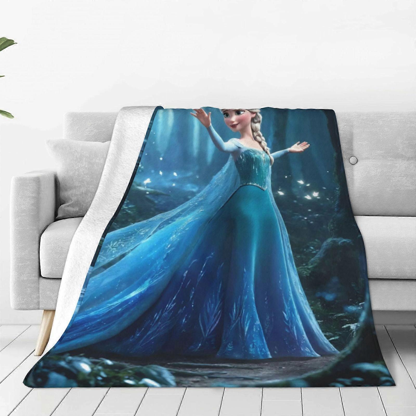 Frozen Blanket for Men & Women, Super Soft Fluffy Fleece, Cozy Warm Throw Compatible with Sofa, Bed, Travel, All-Season Gift 80"x60"