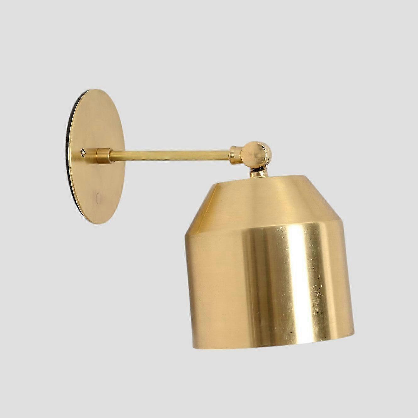 1-Light Raw Brass Cone Sconce – Mid-century Sputnik With Vintage Charm