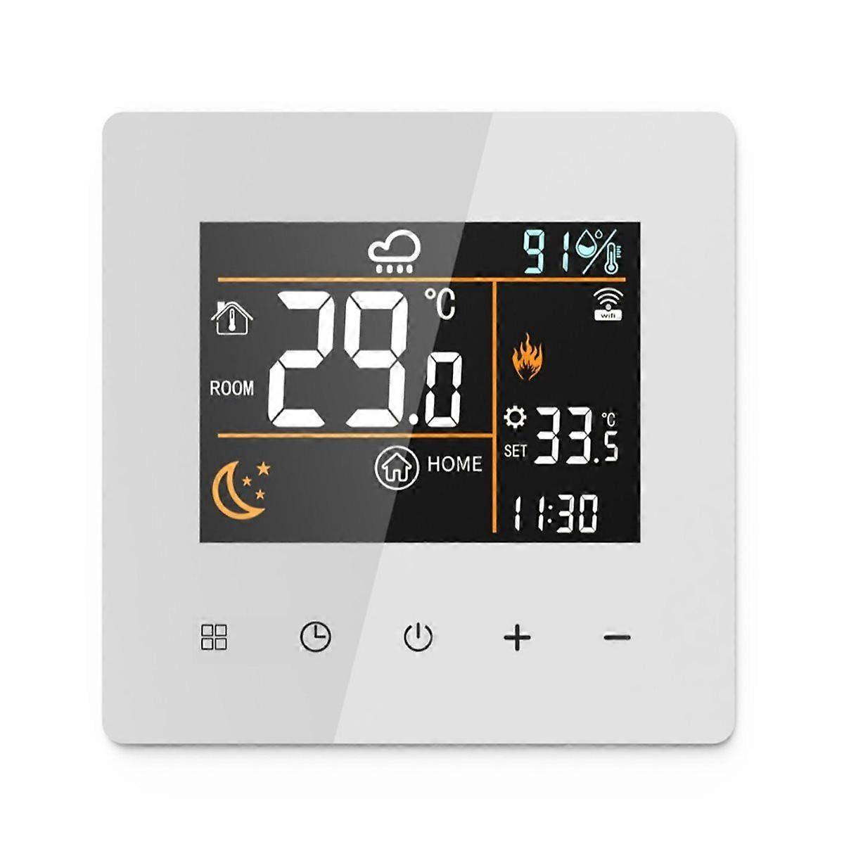 Smart Thermostat 16A Electric Heating Temperature Controller White