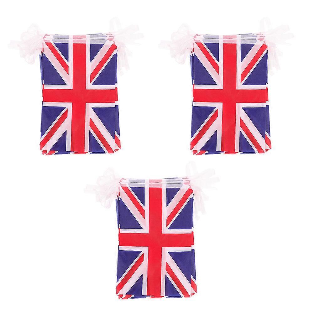 British Banner String For Indoor Outdoor Use Assorted Color Crafted From Durable Polyester Material 3Set
