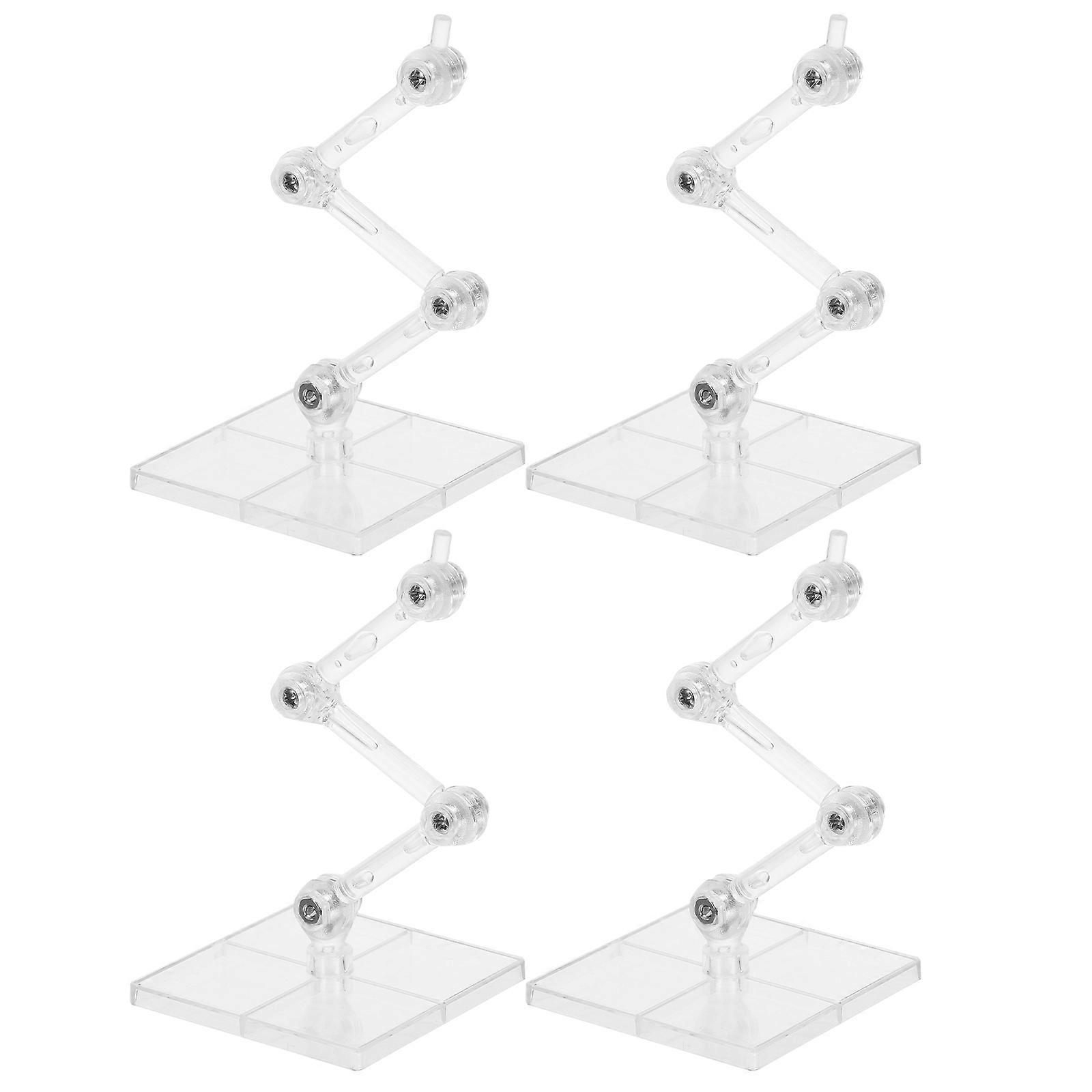 Transparent Adjustable Figure Rack for Doll Display Support 4Pcs