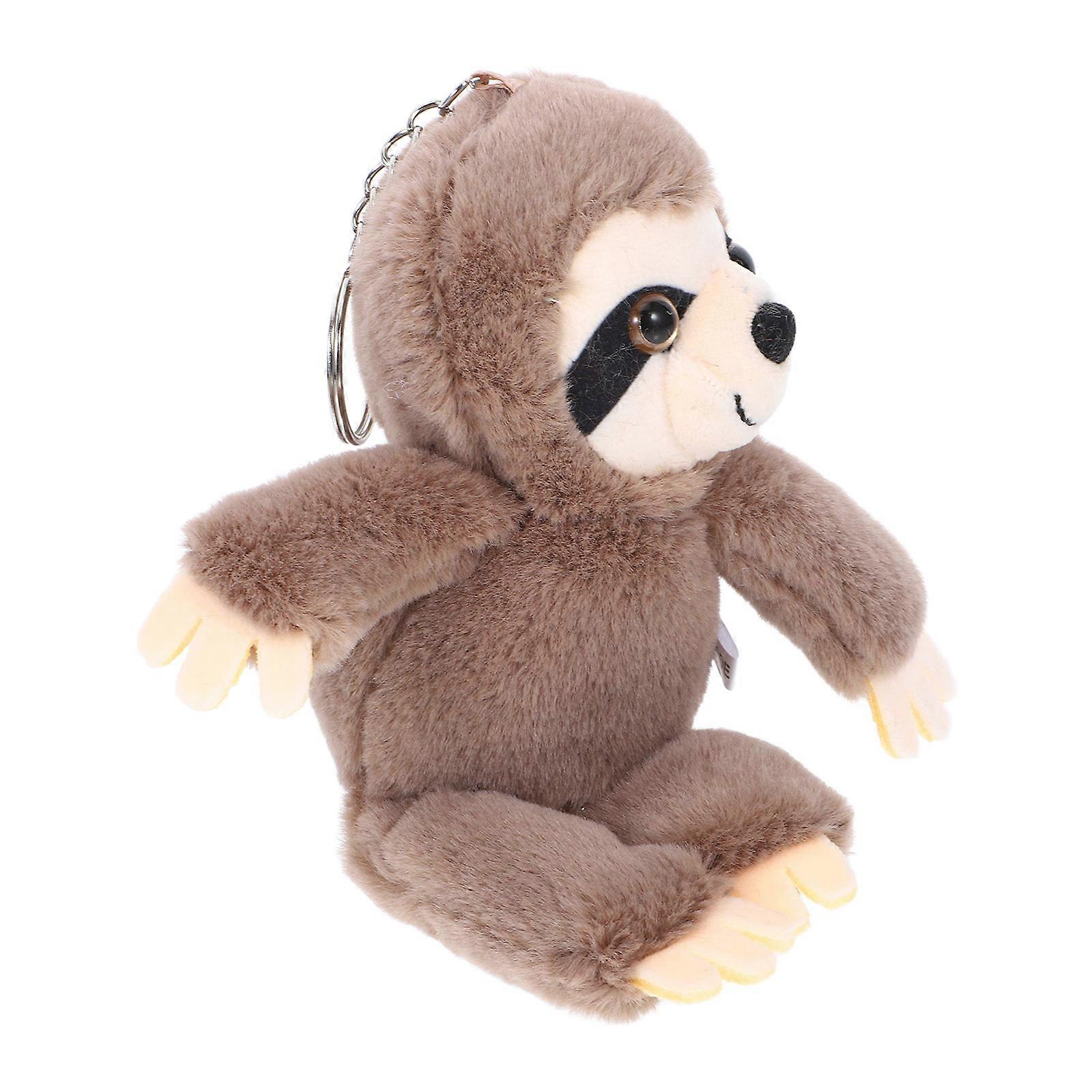 Cute Sloth Shape Stuffed Keychain Charm For Classroom Rewards And Party Favors In Grey Color Adorable Design 1Pcs