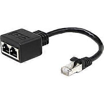 Network Adapter Rj45 1 To 2, Rj45 A Male-female Dual Adapter (15cm) It Is Used To Switch The Network Of Two Ports Independently, And The Two Ports Can