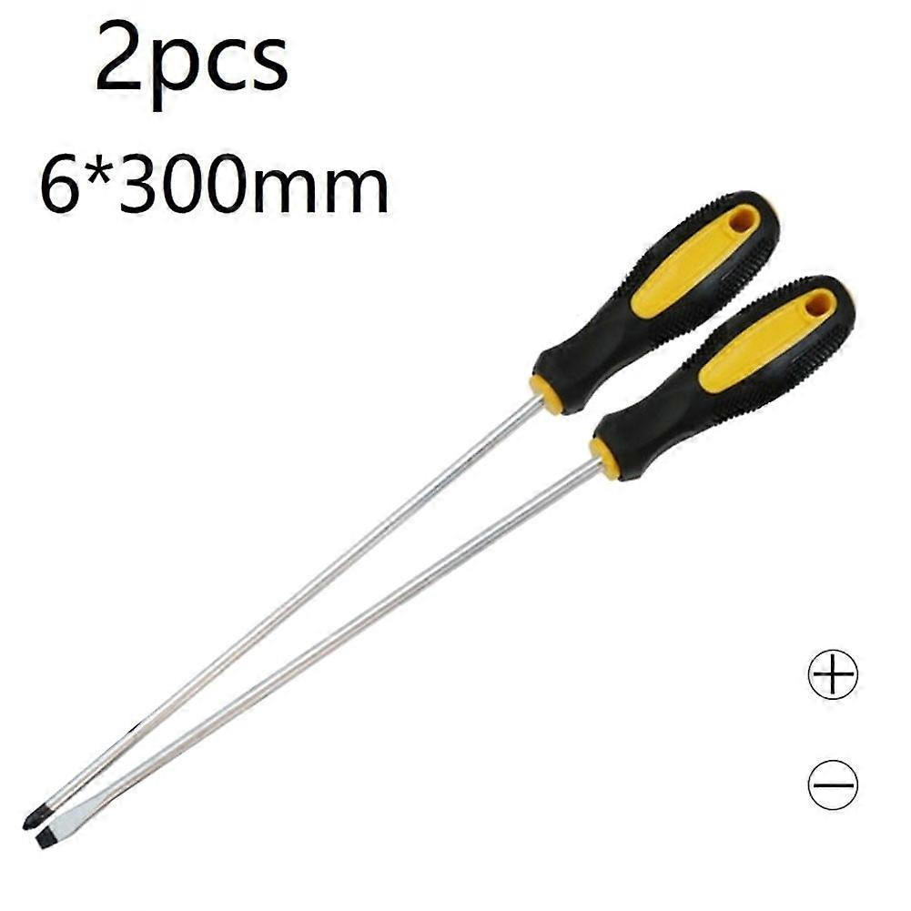 Extended 12-Inch Long Phillips Screwdriver With Rubber Handle Magnetic Screwdriver