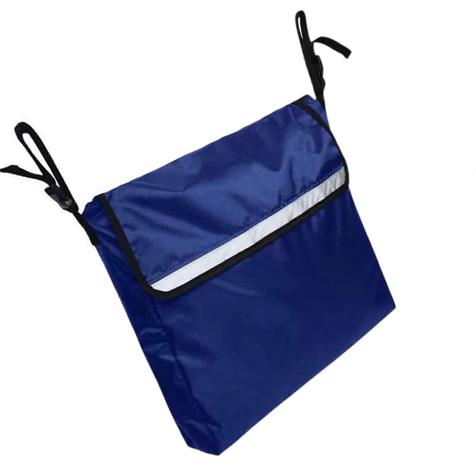 Convenient Wheelchair Bag Easy Access Storage Solution With Cup Holder Accessory Siede Bag For Various Occasion  Blue