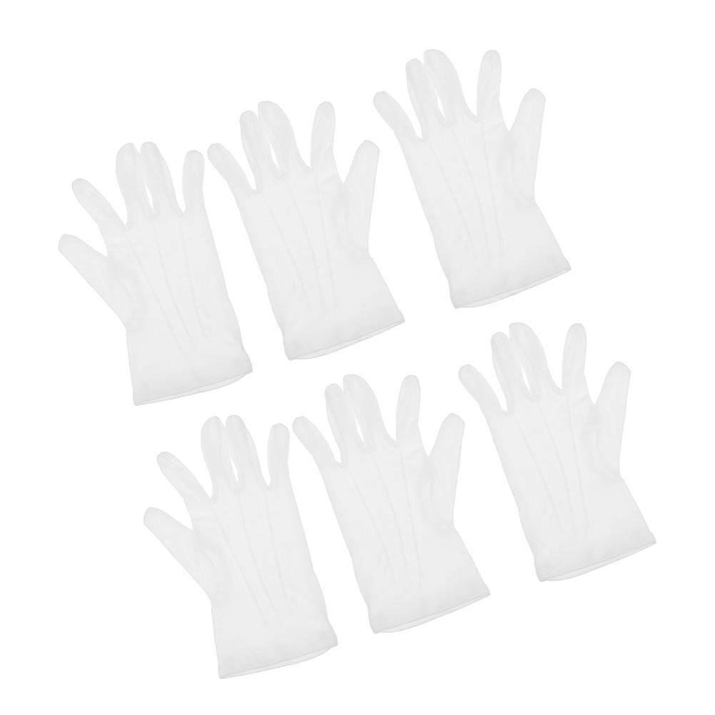 Protective Billiards Referee Gloves for Competition 3Pairs White