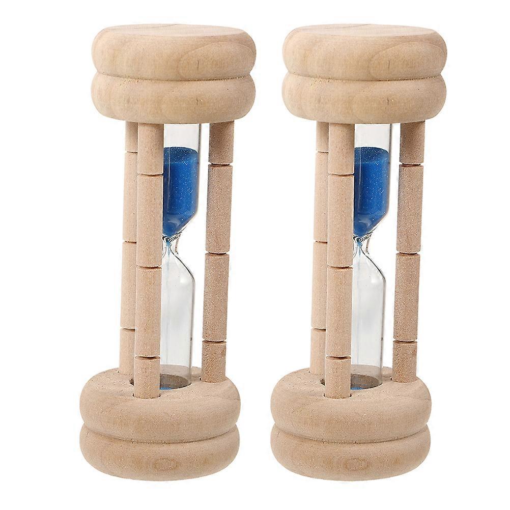 Children's Toothbrush Sand Timer for Brushing Teeth 2Pcs Decorative Multi