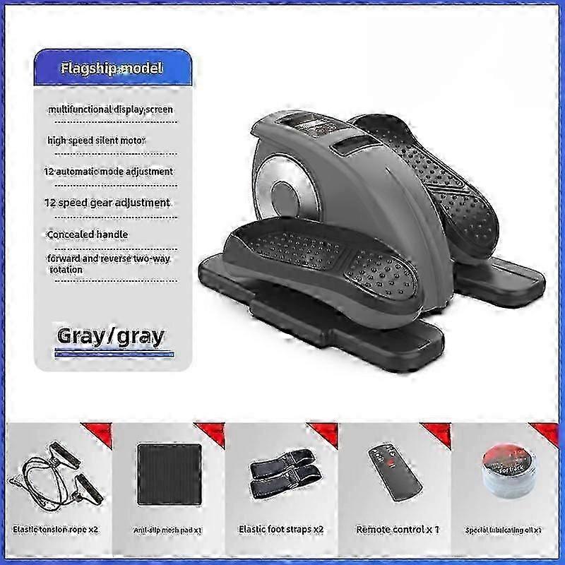 Under Desk Elliptical Machine, Pedal Exerciser Elliptical Machine with LCD Monitor, Remote Control