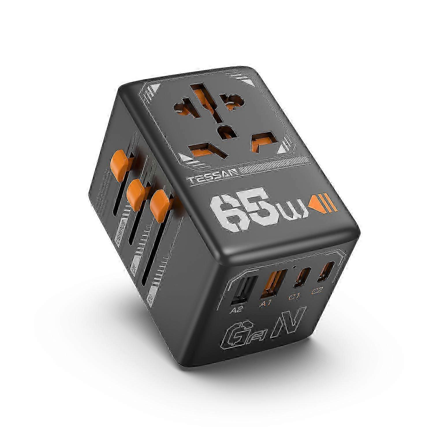 Global Travel Adapter With 100W Quick Charge USB Port - USA, UK, EU Universal Plug