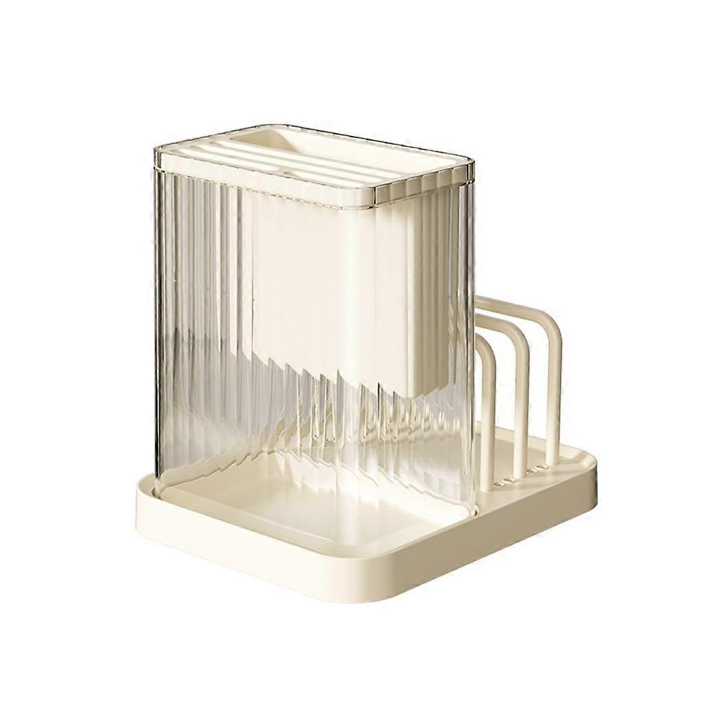 Kitchen Storage Rack with Adjustable Gap, Cutting Board and Lid Holder, Stable Thickened Base 20CM Clear