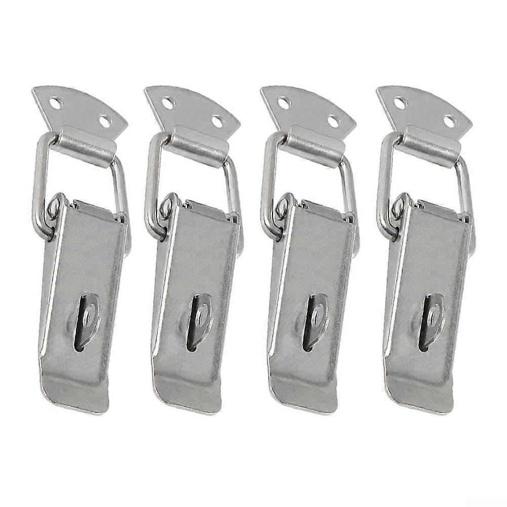 Set of 4 Stainless Steel Toggle Latch with Padlock Hole, Secure RustResistant 201 Model for Crates, Luggage and Tool Box