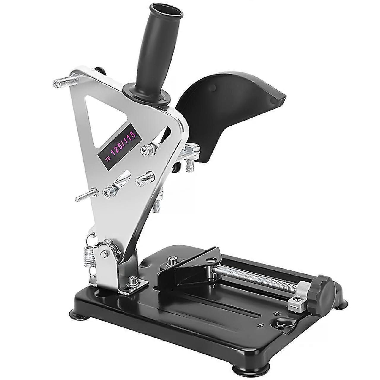 Adjustable Angle Grinder Stand 045 Degrees with Heavy Duty Cast Iron Base and Debris Shield for 100125mm Tools