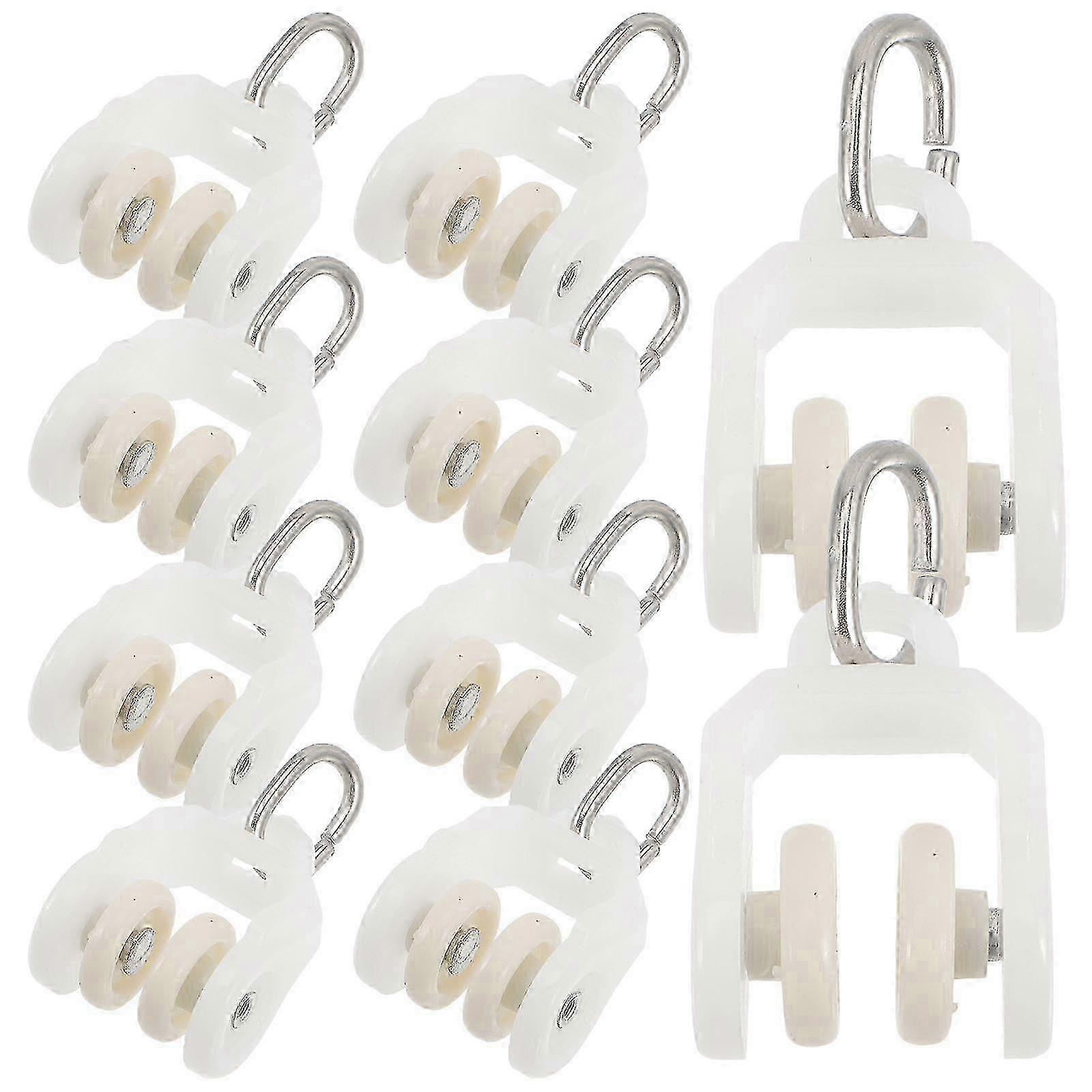 10Pcs Curtain Track Rollers Flexible Mute Gliders Accessories