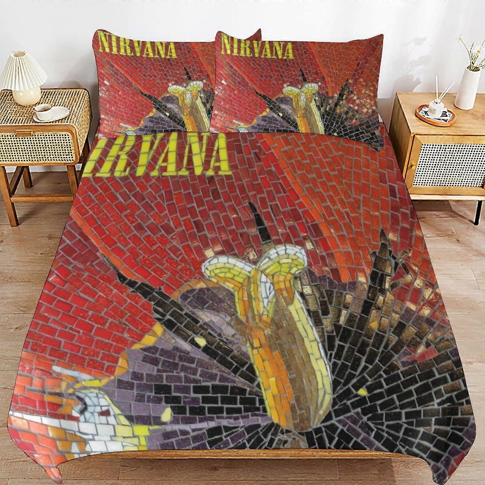 Nirvana Super Soft Bedding  Stitch Lightweight Zipper Feature Duvet Cover Sets for Sleeping