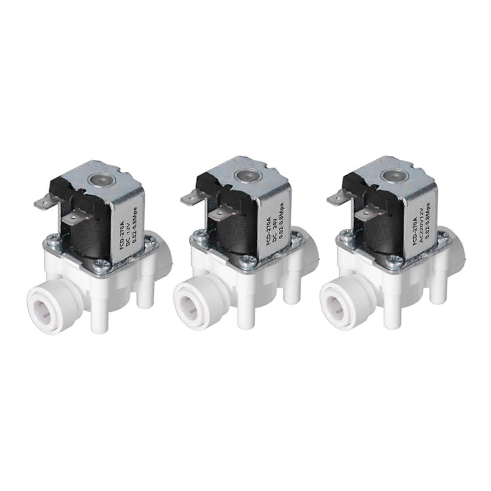 3/8 Inch DC24V Plastic Electric Water Solenoid Valve, Automatic Control, Quick Connect, Normally Closed