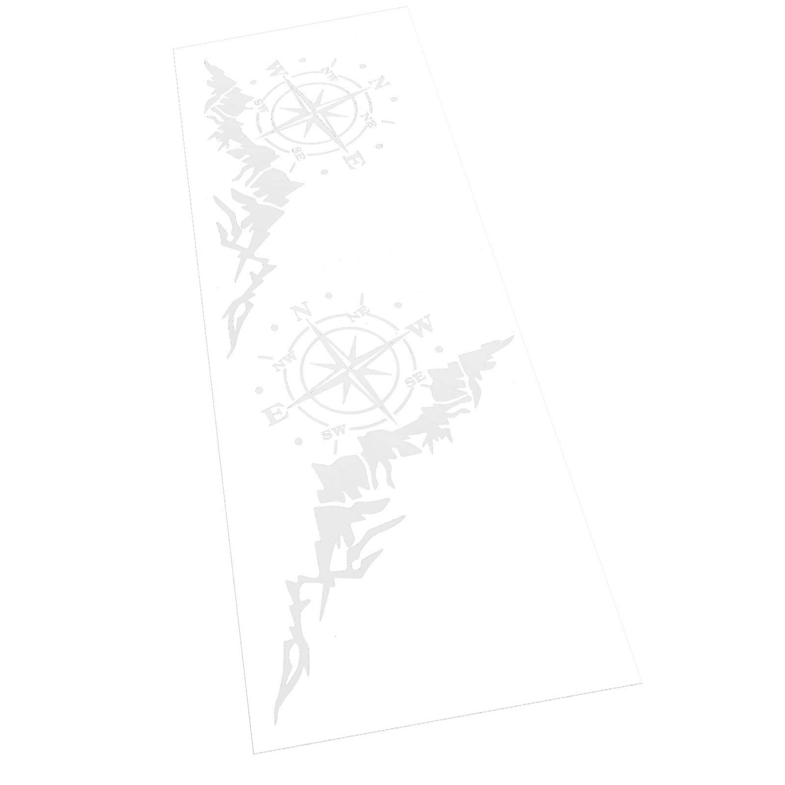 Protective Compass Mountain Car Decals For Truck 2Pack