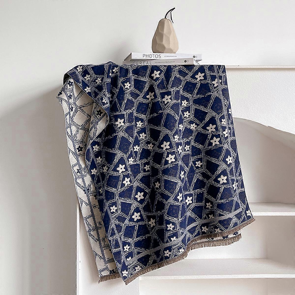 Chale en Faux cachemire pour femme, ��charpe chaude en Jacquard ��toile, couverture polyvalente, Protection du cou, nouvelle collection automn