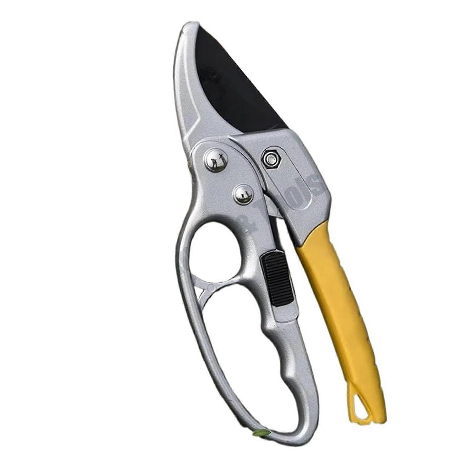 TitaniumCoated SK5 Pruning Shears with Sharp Blade Ergonomic Grip Safety Lock Yellow