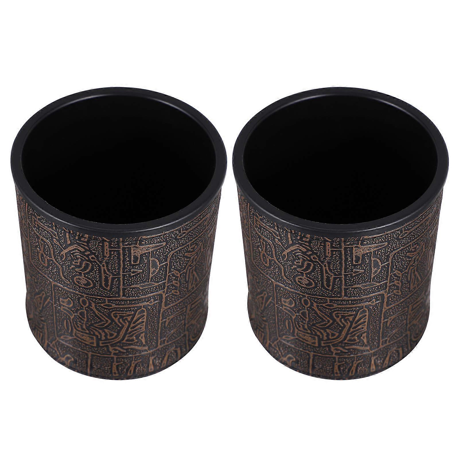 Game Accessory Cups Party Games Cylinder Shape Black Color Storage Function 2Pack