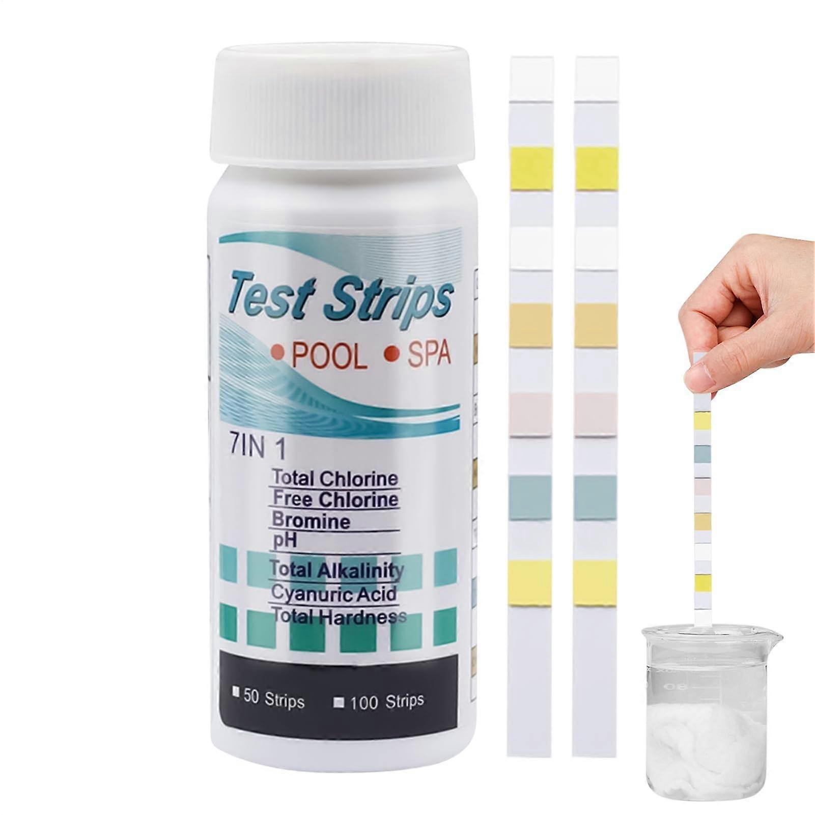 Pool and Spa Test Strips 7in1 Water Kit Quick 10s Results 100 Individually Wrapped