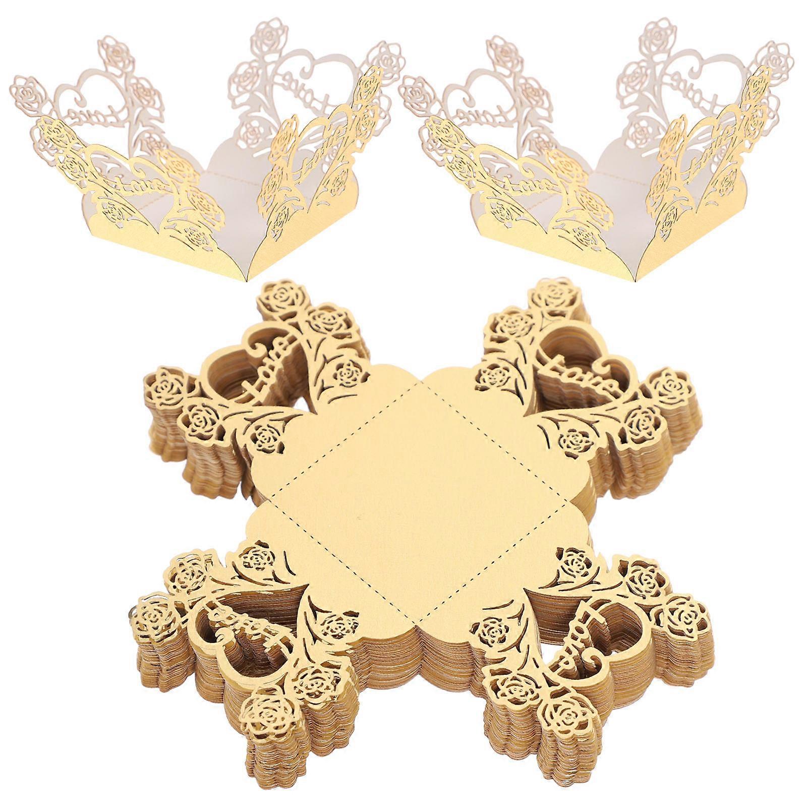 Golden Chocolate Wrap Paper for 50Pcs Candy Storage Application