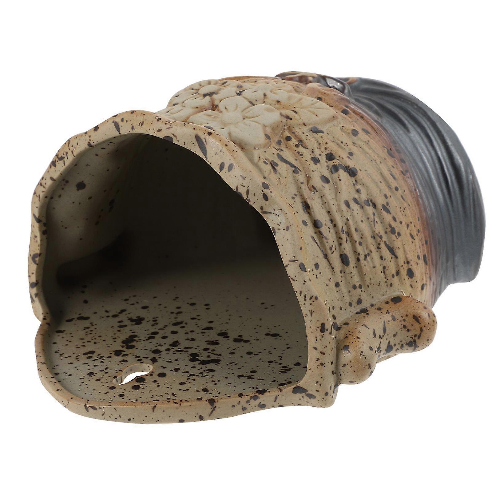 Wall Mounted Planter Ceramic Succulent Pot for Home Decor Brown