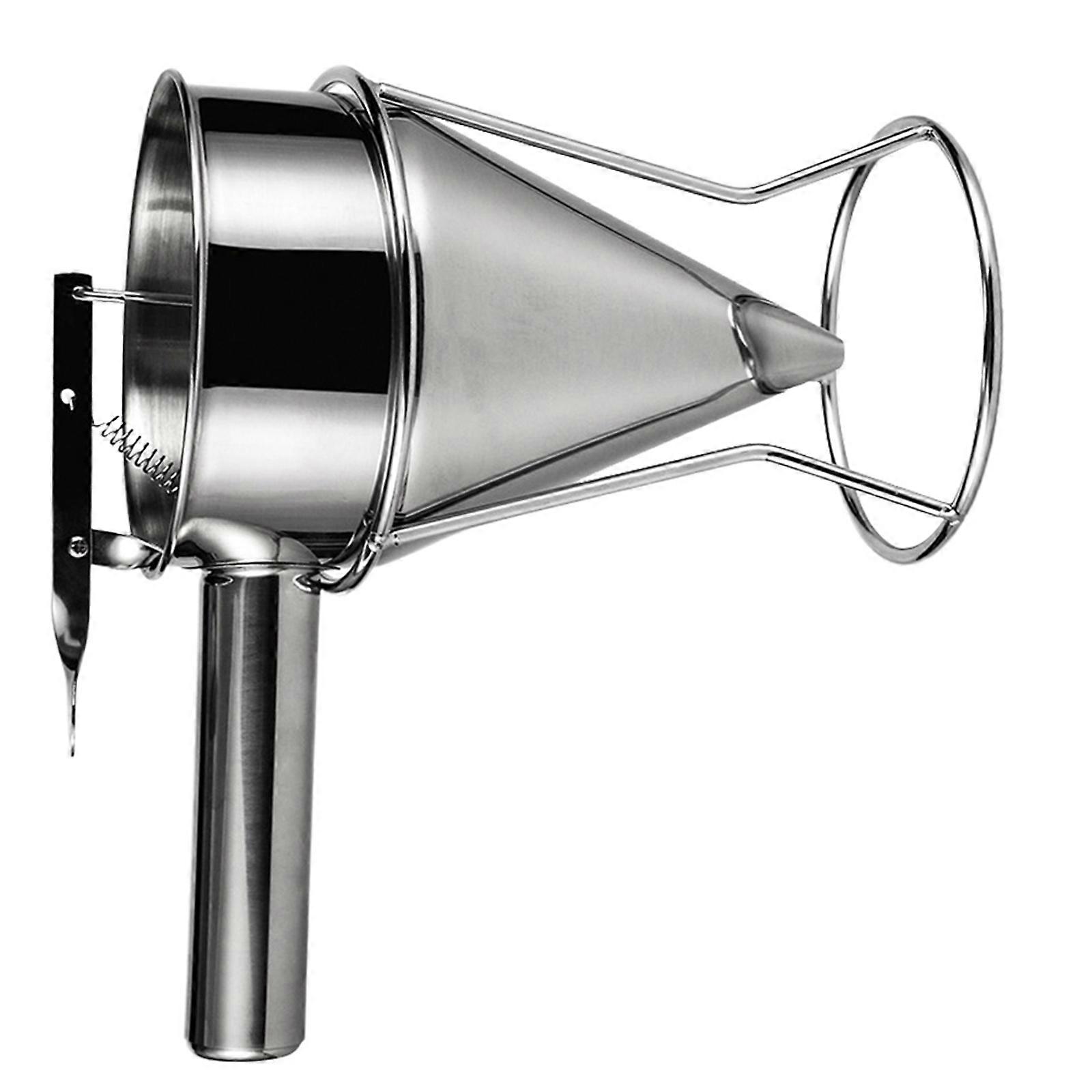 Funnel With Rack For Octopus Balls Kitchen Tool Silver 1Set Space Saving Perfect For Home Cooking