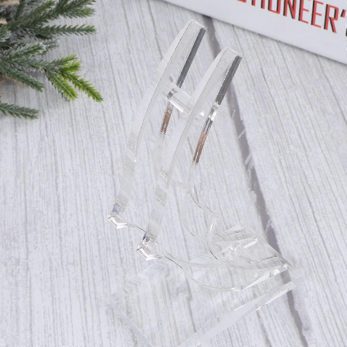 Acrylic Crystal Display Stand for Holding 1 Transparent Rose Bracket