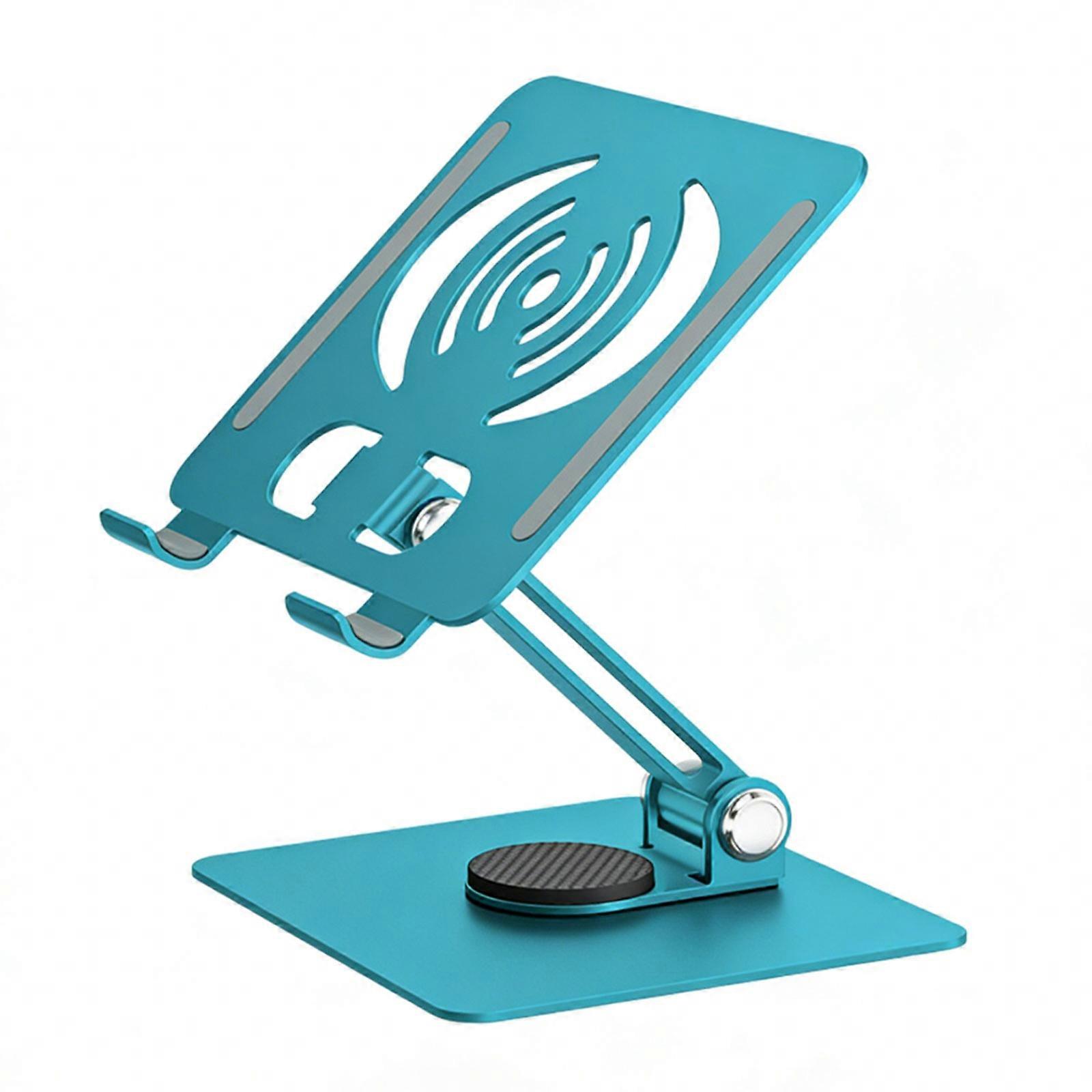 Tablet Holder Stand 360 Degree Rotatable Portable Foldable Desktop Bracket Support For Tablet Phone Desktop Holder  Blue