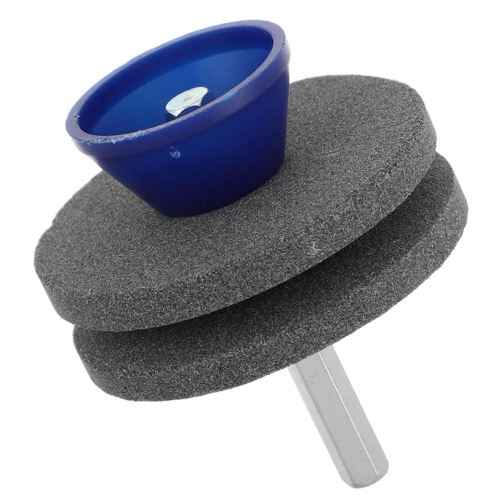 Lawn Mower Blade Sharpener for Drill with Dual Grinding Wheel, Broad Compatibility, Garden Tool