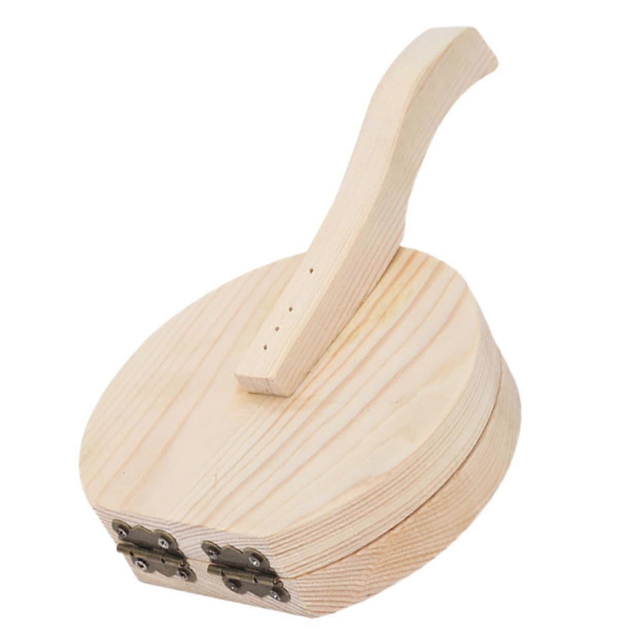 Dumpling Maker Wooden Press with Ergonomic Handle for Consistent Dumpling Skin Thickness