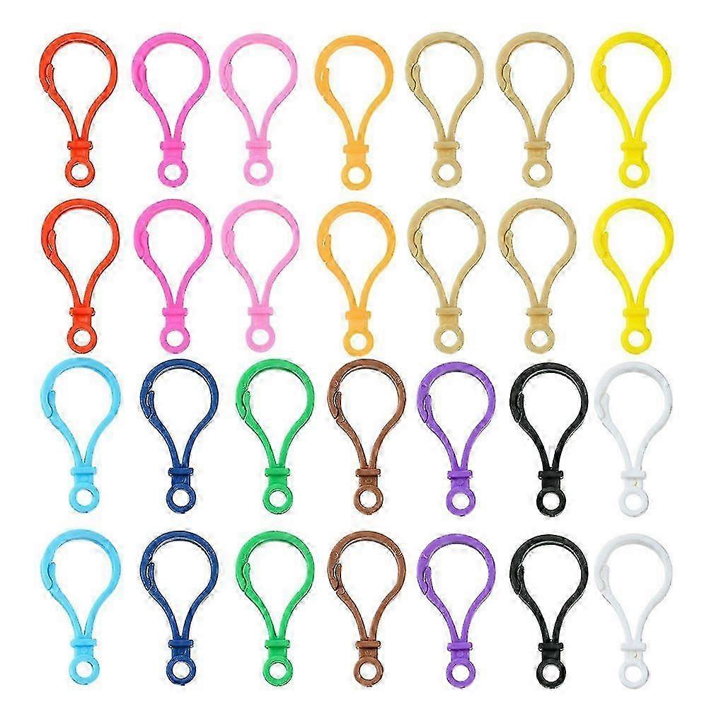 100pcs Delicate Plastic DIY Key Chain Clips and Hooks for Crafts
