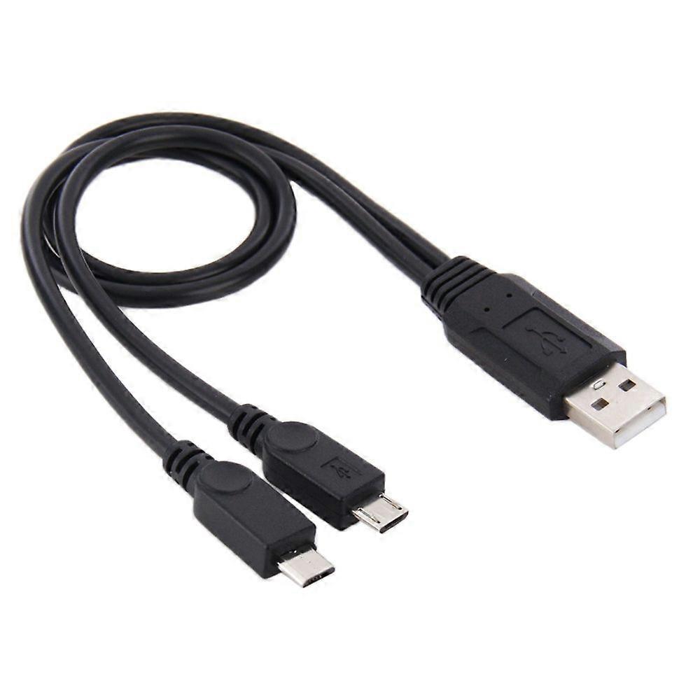 USB 2.0 macho a 2 cable macho micro USB, longitud: acerca de 30 cm