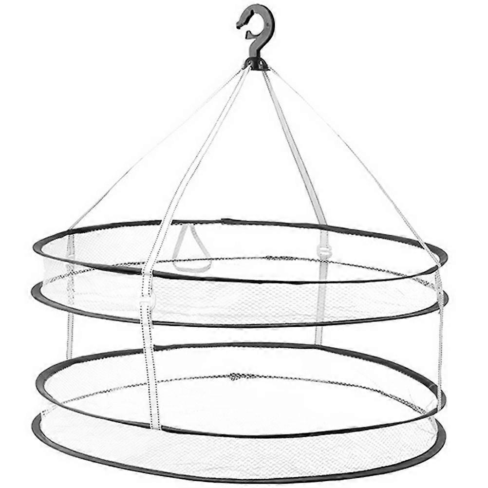 1pc Mesh Clothes Hanging Dryer Double-Layer Foldable Sweater Drying Basket