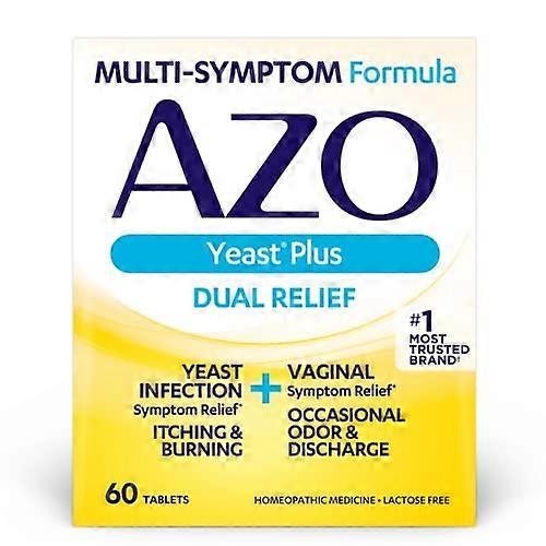 AZO Yeast Plus Dual Relief Tablets 60 Count