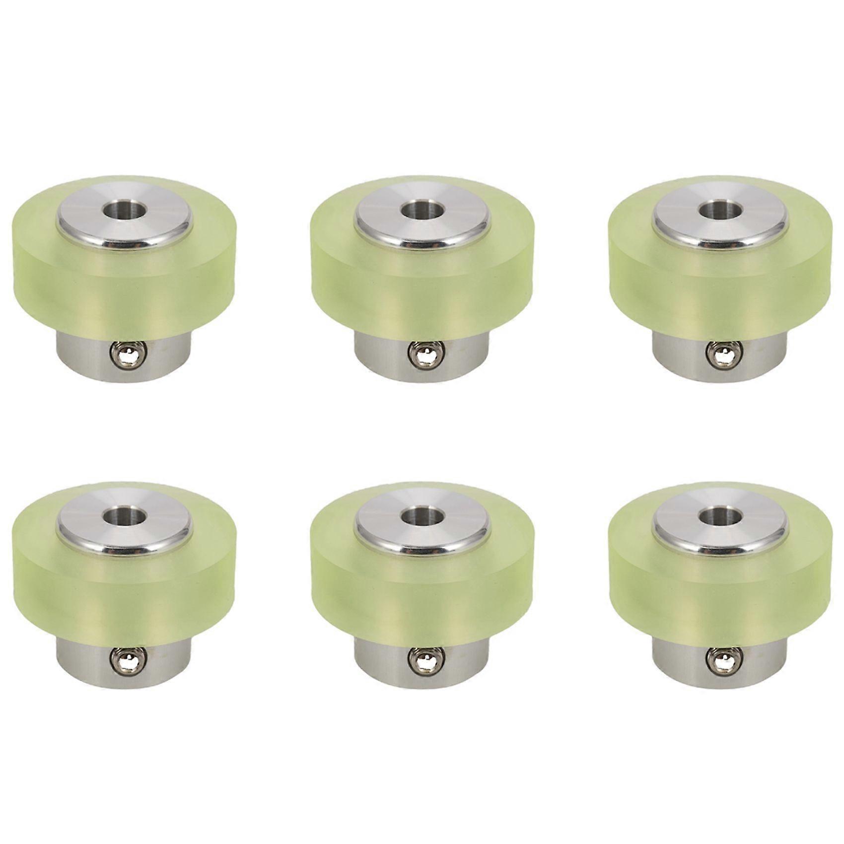 6X 100mm Aluminum Polyurethane Industrial Encoder Wheel Measuring Wheel for Measuring Rotary Encoder