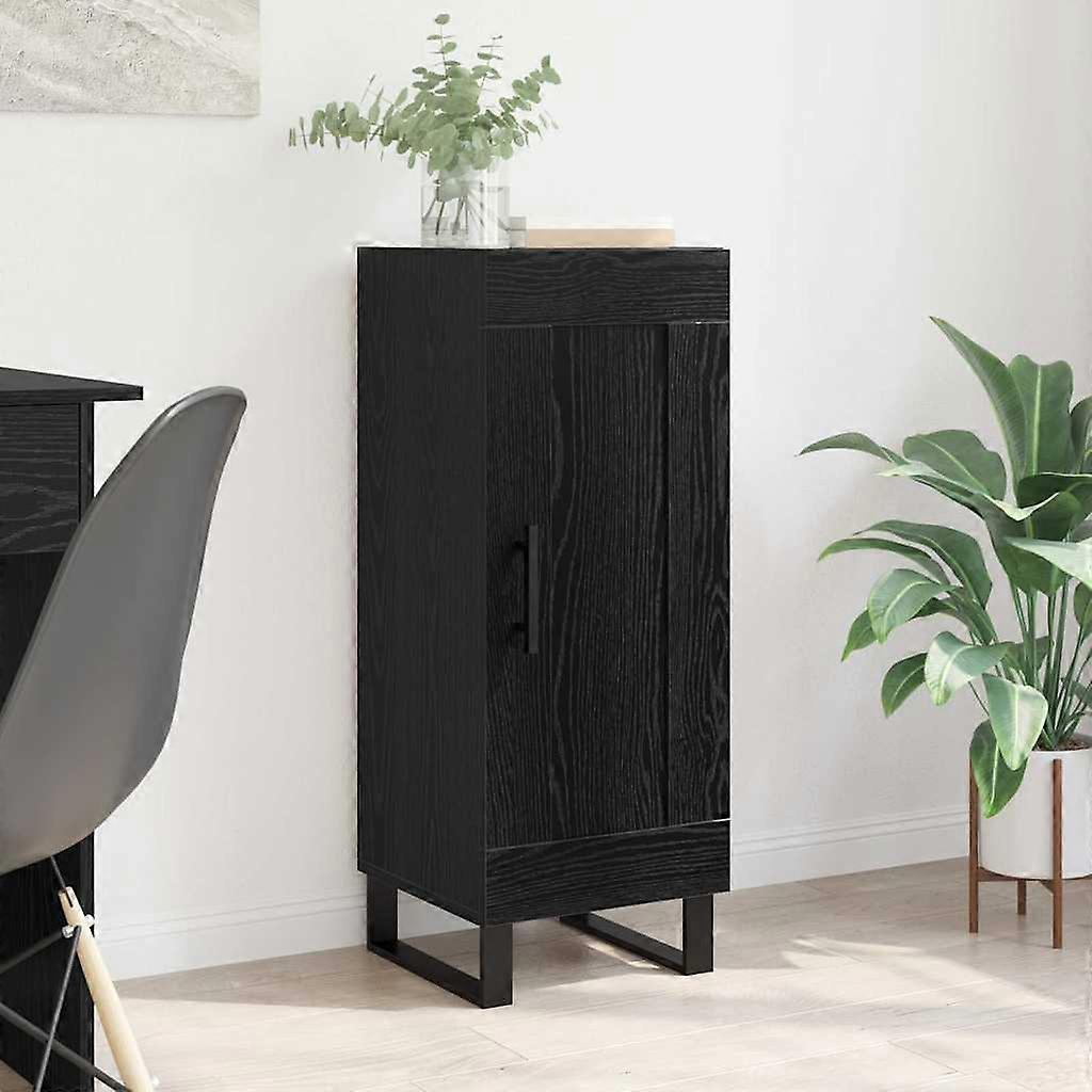Sideboard Schwarz Eichen-Optik 34,5 x 34 x 90 cm