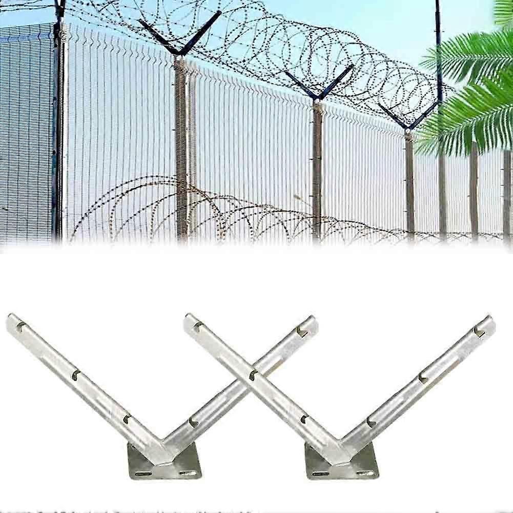 Hot Dip Galvanized Razor Wire Bracket V Shaped Barbed Wire Fence Extension for Enhanced Perimeter Security