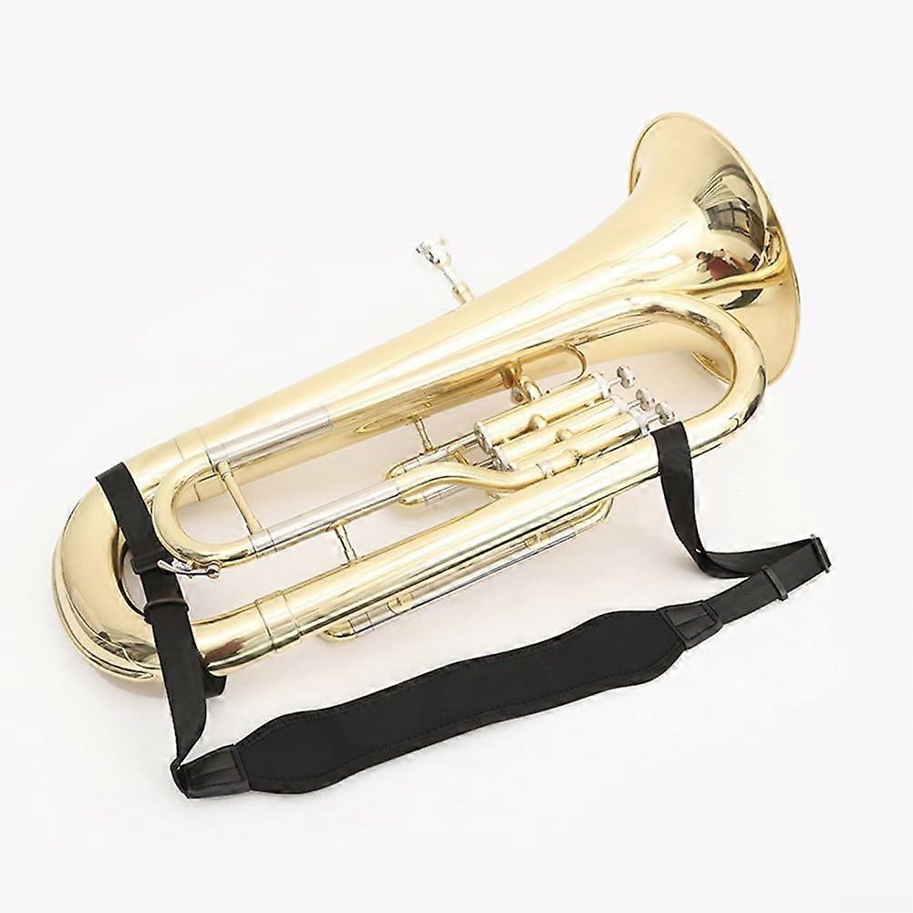 Saxophone Neck Strap Leather Padded Adjustable for Alto Tenor with Comfortable Neck Support