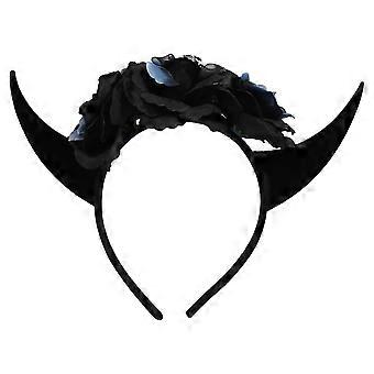 Halloween-Kostüm: Rosen-Haarreif für Damen und Mädchen in Schwarz, ideal für Feste und Partys, 1 Stück