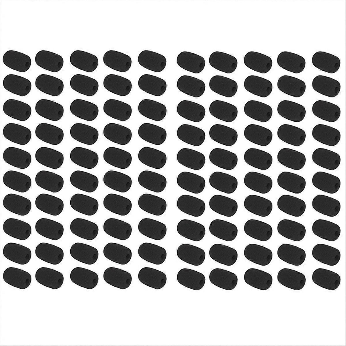 100PCS Foam Microphone Windscreen,for Headset Microphone 30x22x8mm