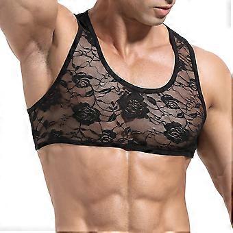 Top intimo sexy da uomo in spandex a coste, pigiama elastico traspirante, vestibilità asiatica, abbigliamento casual e da festa, collant modellanti