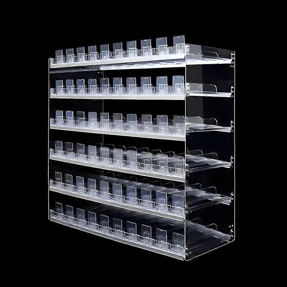 Cigarette Display Rack Acrylic Countertop Shelf 69x15x56cm SpaceSaving Rectangular Design