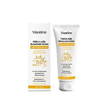 Sonnenschutzlotion mit Lichtschutzfaktor 50 (PA+++) auf Sojamilchbasis, 50 g, leicht, nicht fettend, Breitband-UVA/UVB-Schutz für alle Hauttypen, Geschenkidee