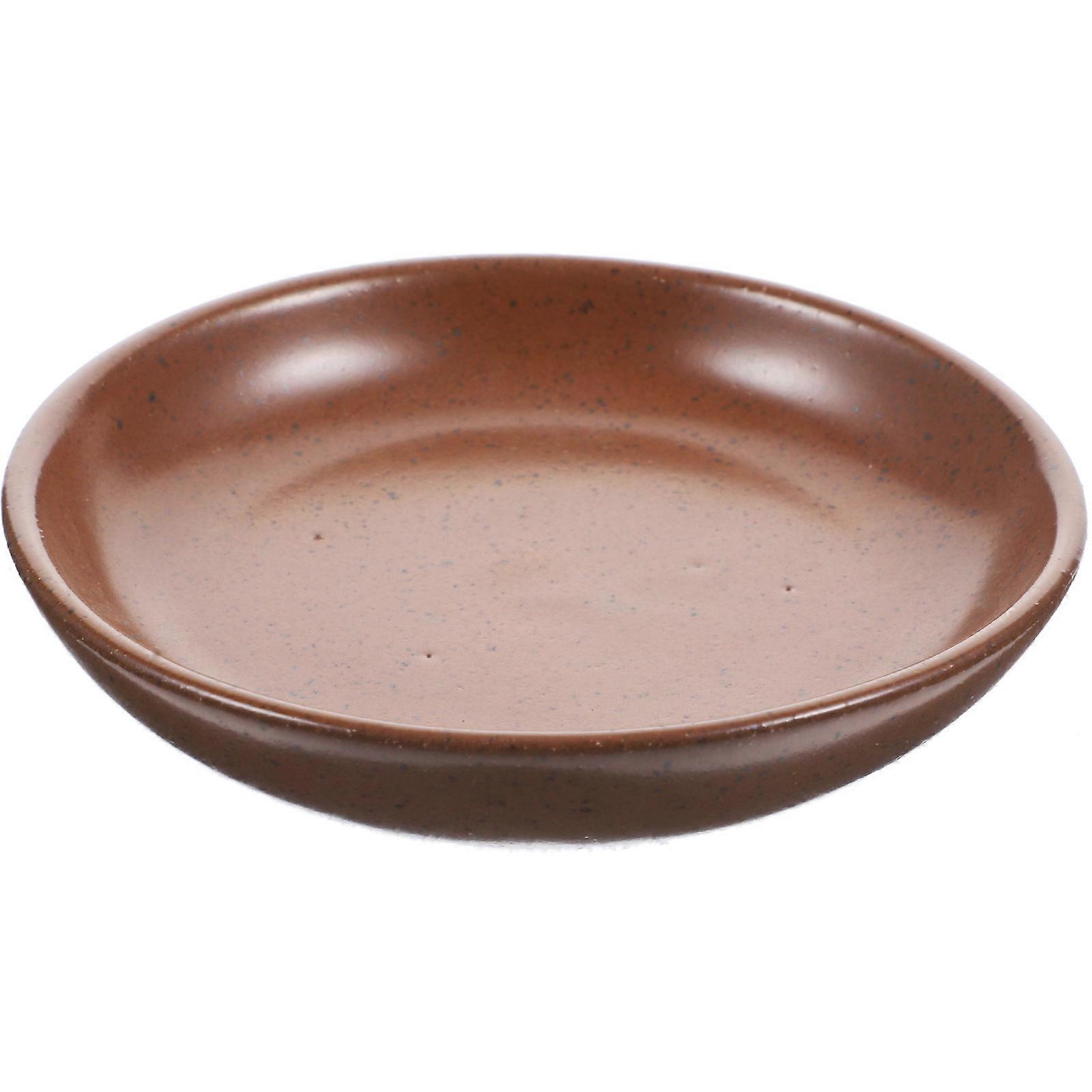 Yellow Ceramic Candy Plate for Storage 5Pcs Round Appetizer Serving Plates