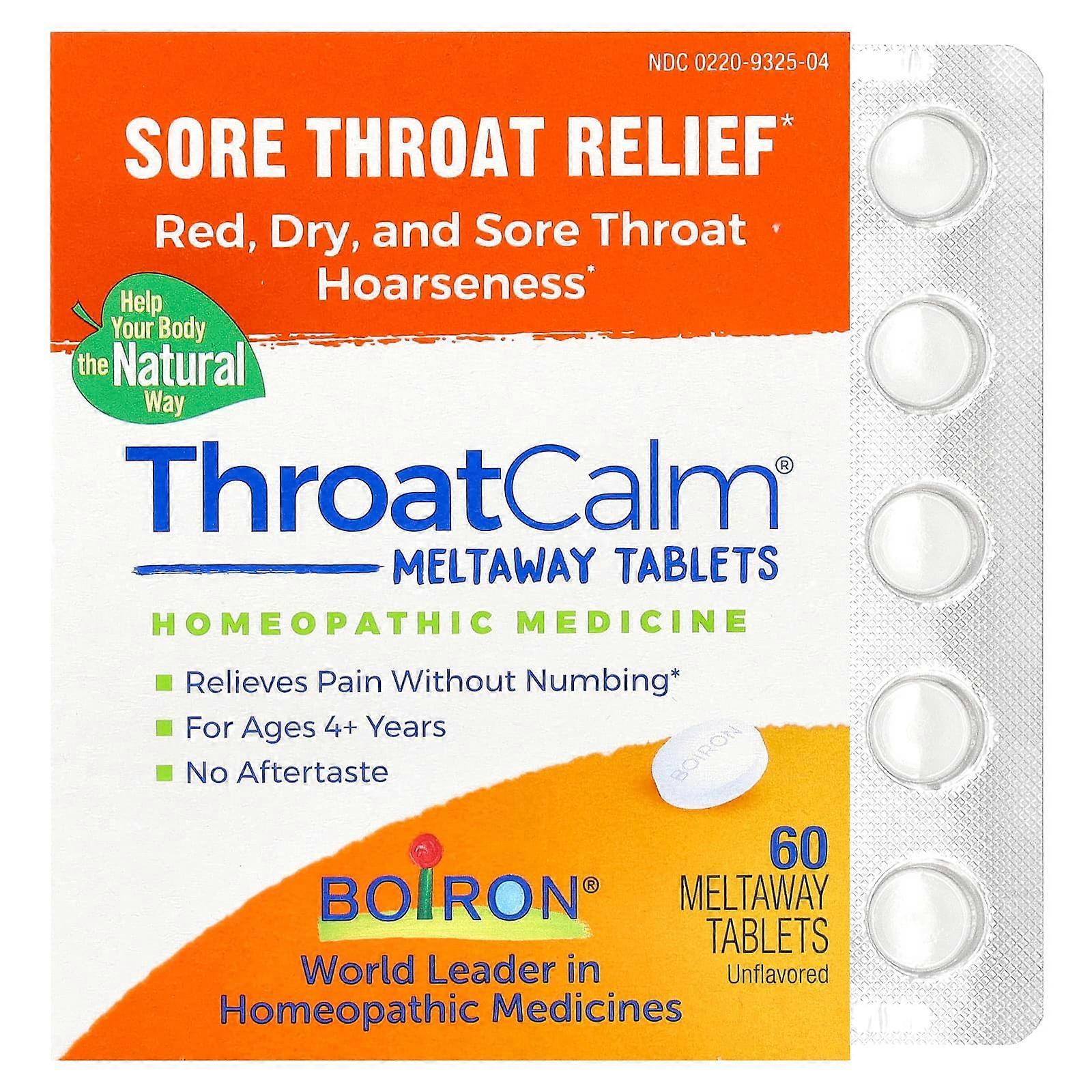 Boiron, ThroatCalm, 60 Quick Dissolving Tablets